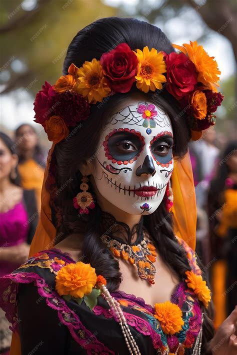 Premium Ai Image La Calavera Catrina Elegance In The Afterlife Day Of