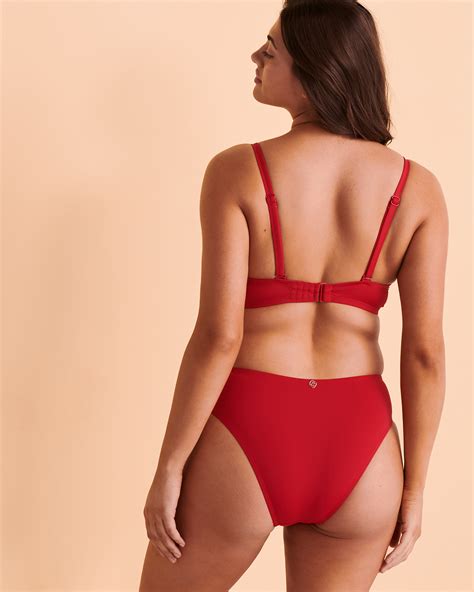 Turquoise Couture Solid D Cup Push Up Bikini Top Red Bikini Village