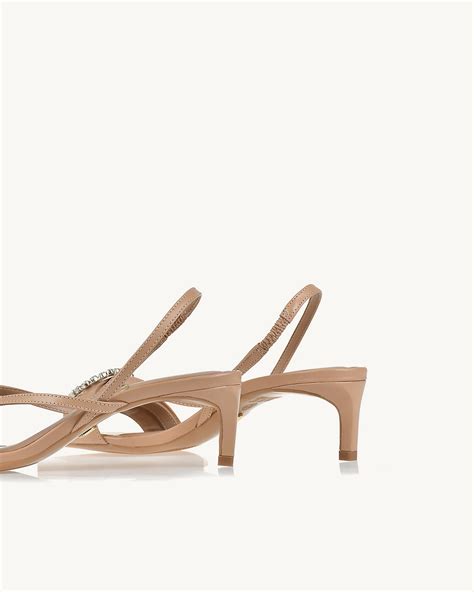 UZA Shoes Sandália Salto Médio Milano Nude Coleção Primavera Verão 2025