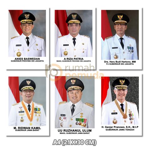 jual cetak foto gubernur  wakil gubernur   cm gubernur dki