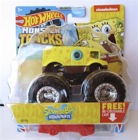 Hot Wheels Monster Trucks Bob Esponja Miniatura Carrinh Frete Gr Tis