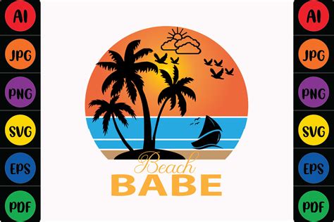 Beach Babe Graphic By Mina Akter Creative Fabrica