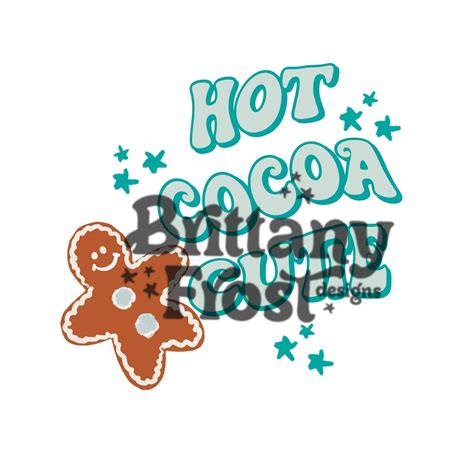 Hot Cocoa Cutie Blue Png Sublimation File Retro Christmas T Shirt Design Etsy