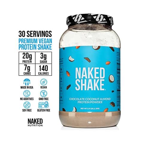 Naked Shake Chocolate Coconut Almond Protein Powder Flavored Plant Based Protein From Us