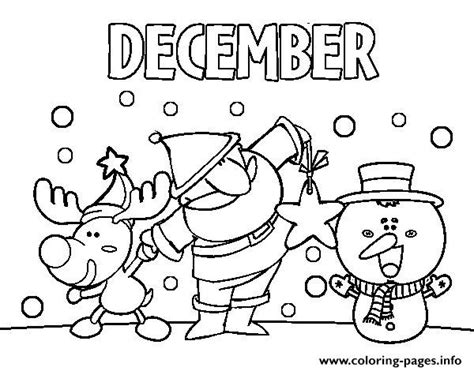 December With Friends Coloring Page Printable