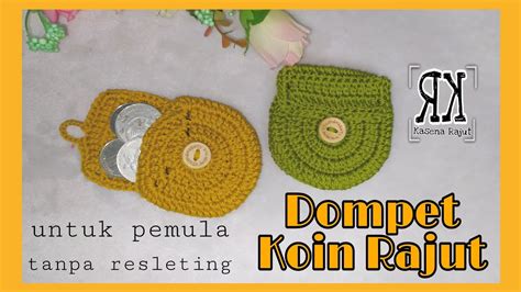 Dompet Koin Rajut Tanpa Resleting Untuk Pemula Crochet Coin Purse