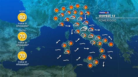 Meteo tra oggi e venerdì 13 novembre nuvole in aumento e poche piogge