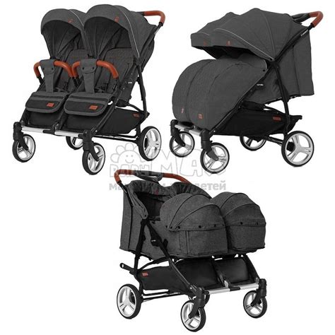 Цена = 12390грн. Стильная детская коляска для двойни Carrello Connect ...