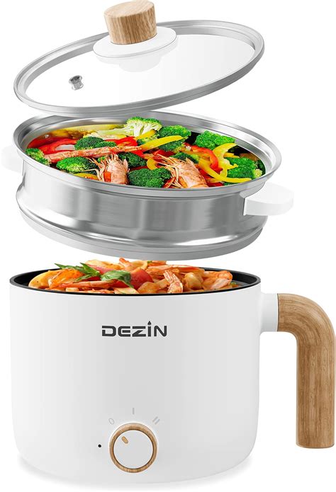 Amazon Dezin Hot Pot Electric L Portable Ramen Cooker With Nonstick Coating Mini Hot