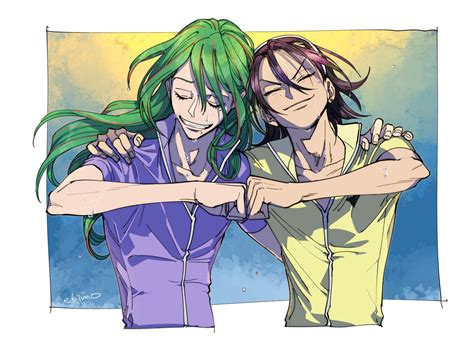 Toudou Jinpachi And Makishima Yuusuke Yowamushi Pedal Drawn By