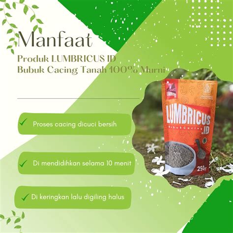jual serbuk cacing tanah lumbricus rubeluss extract cacing tanah asli