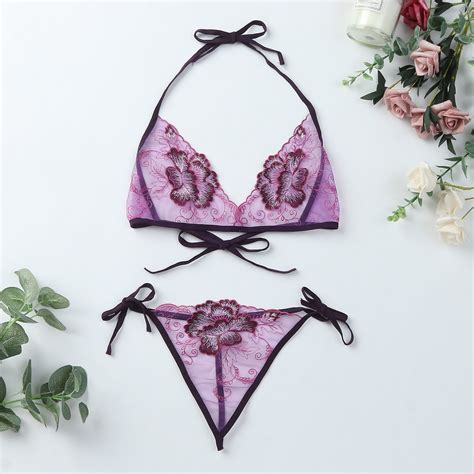 UIX Women S Lingerie Sets Lace Adjustable Lace Flower Embroidery G