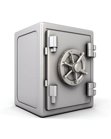 Premium Photo A Silver Safe With A Round Door