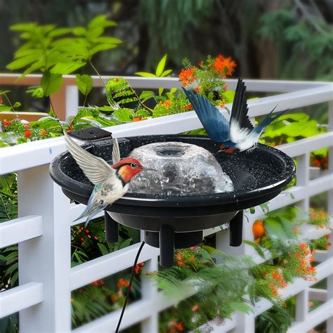 Amazon Bird Bath Deck Mounted Bowl Inches Hummingbird Bath