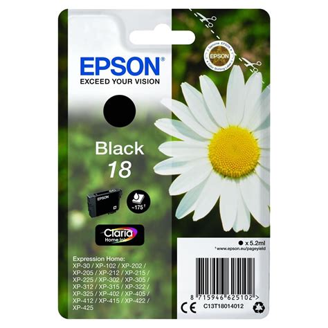 Epson 18 Black Inkjet Cartridge C13T18014012 - COMPUGEEK