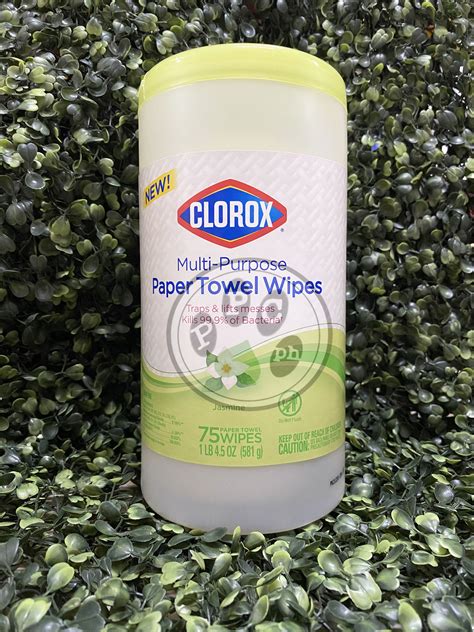 Clorox Multi Purpose Sanitizing Paper Towel Wipes Jasmine Scent 75