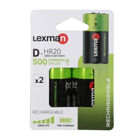 Acumulatori Lexman HR20 D 1.2V, 3000 mAh (set 2 buc)