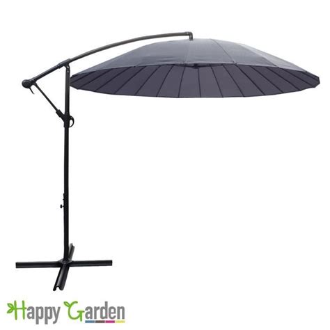 Parasol D Port Rond Shangha M Gris Cdiscount Jardin