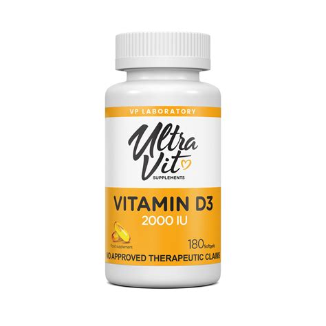 Vplab Nutrition Ultravit Vitamin D3 2000 Iu Vplab Vitamins And Proteins