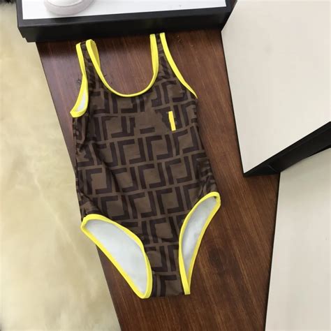Charming Letter Print One Piece One Piece Bikini For Girls Luxury Beachwear In Various Colors