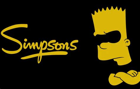 Wallpaper The simpsons, Minimalism, Black, Yellow, Simpsons, Bart, The ...