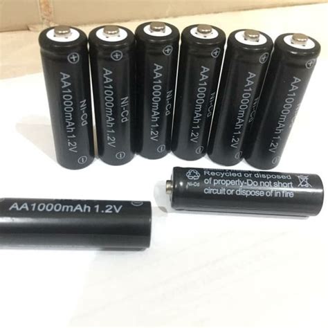 Jual RECHARGEABLE BATTERY AA NI CD 1000mAh 1 2V Batterai Charger