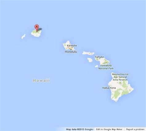 Kauai on Map of Hawaii