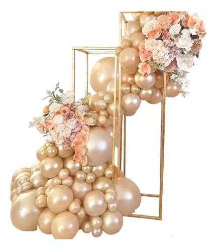 Kit Globos Doble Para Arco Guirnalda Color Nude Aperlado Mercadolibre