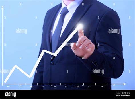 Business Man Profit Showing Chart Stock Photo Alamy