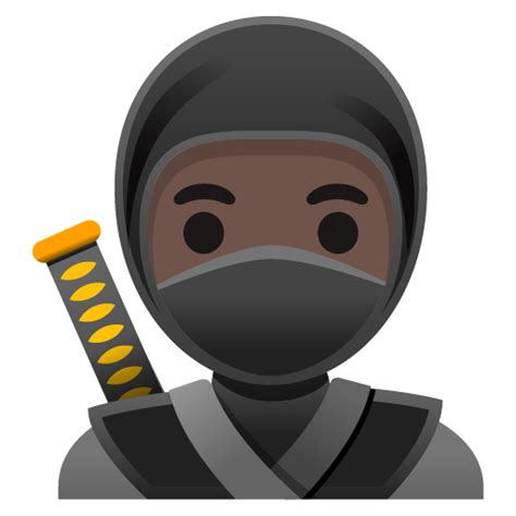 🥷🏿 Ninja Dark Skin Tone Emoji Meaning From Girl And Guy Emojisprout