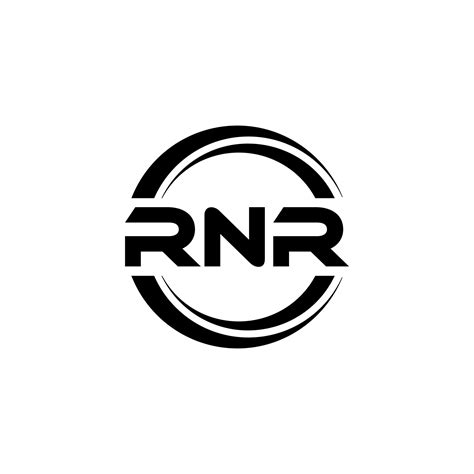 RNR letter logo design in illustration. Vector logo, calligraphy ...