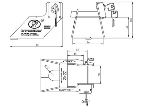 ZABEZPIECZENIE ANTYKRADZIEŻOWE ZACZEPU HAKA ZZ-02 STEELPRESS SPP - Kubix