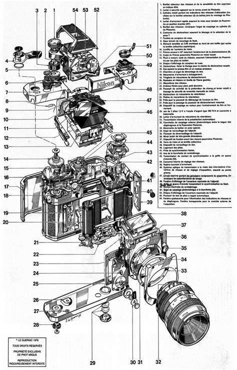 Nikon Camera Structure Chart 18x28 45cm70cm Poster