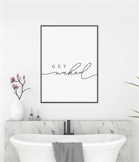 Printable Funny Bathroom Signs Get Naked Print Printable Etsy