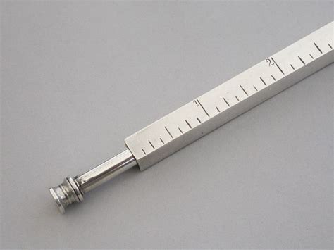 Edwardian Silver 8 Inch Ruler With Pen & Pencil by Robert Freiderich ...