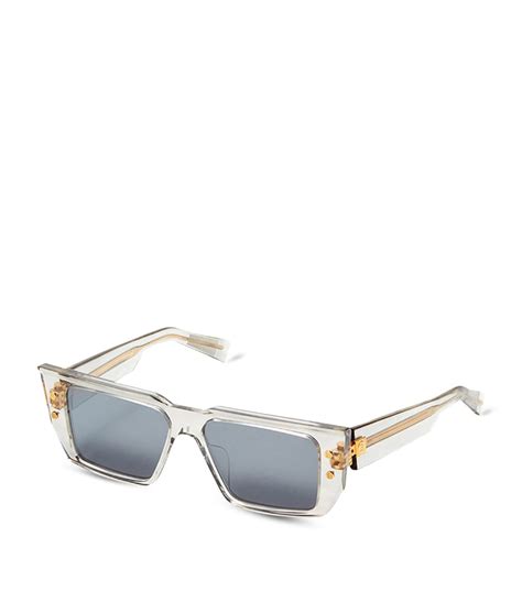 Balmain Eyewear White B Vi Rectangular Sunglasses Harrods Uk