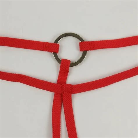 Offener Schritt Ring Mini Micro Bikini Set Top Tanga G String Low Rise