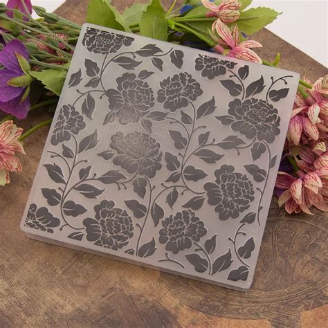 135x135cm Flower Rose Embossing Folders Plastic Embossing Folder For