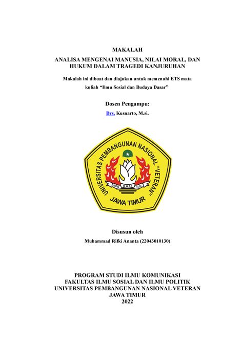 Makalah ISBD 2022 MAKALAH ANALISA MENGENAI MANUSIA NILAI MORAL DAN