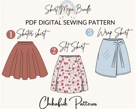 Skirt Pattern Women Sewing Pattern Sizes Us To Mega Bundle Etsy In