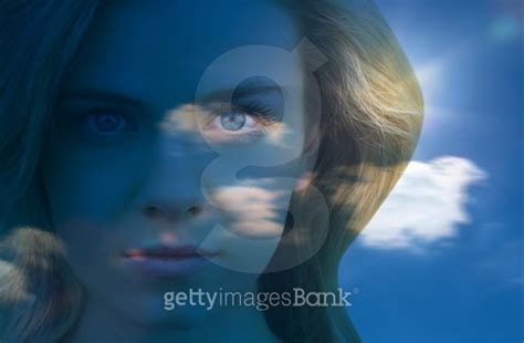 Composite Image Of Serious Blonde Natural Beauty