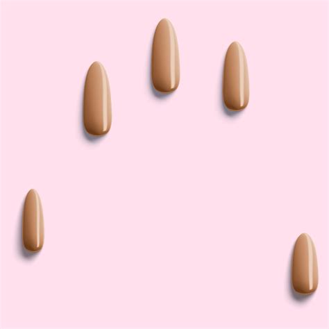 Nude Caramel Press On Nails Simply Crystal Nails