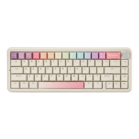Yunzii B Teclado Mec Nico Sem Fio Bege Tri Mode Hot Swappable Junta Bonito Montado Teclado
