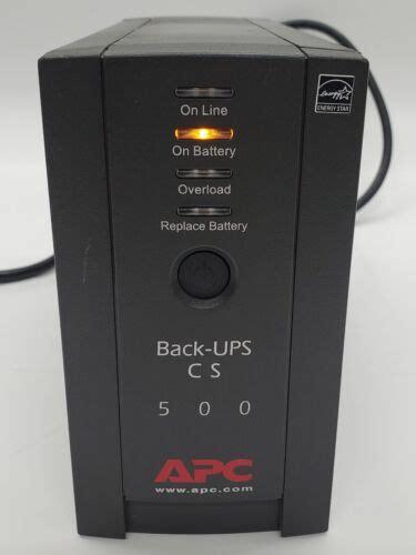 Apc Back Ups Cs 500 6 Outlet Power Supply Surge Protector Wbattery