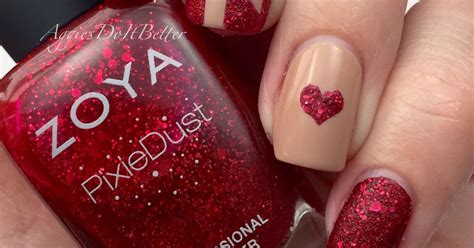 Aggies Do It Better Valentines Day Nails With Nude And Red