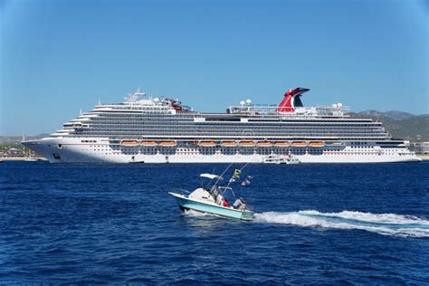 Cabo San Lucas, Mexico - November 7, 2022 - Carnival Cruise Ship and a
