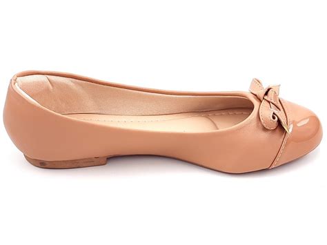 Sapatilha Feminina Vz Tan Nude Cs Lacinho Bico Redondo Ceci Cal Ados Atacado De Cal Ados