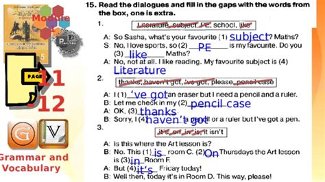 Спотлайт 5 класс, Тренировочные упражнения в формате ГИА, Модуль 1 ...