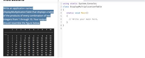 Answered Code In C Write An Application Named Display Mult