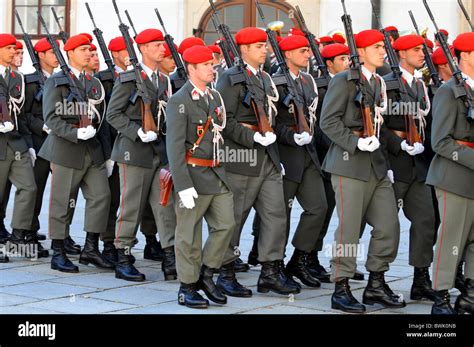 Austrian Soldiers Parade Austria Stock Photo Alamy